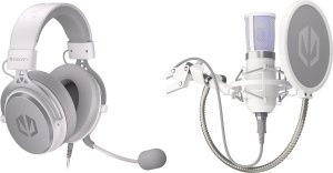 Słuchawki Endorfy Słuchawki Endorfy Viro Onyx White (EY1A004) + Mikrofon Solum Streaming Onyx White 1