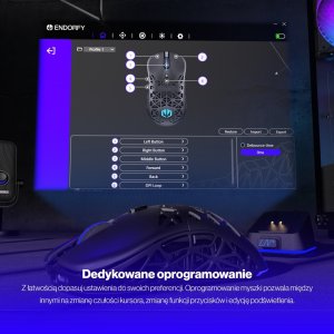 Mysz Endorfy Mysz Endorfy LIV Plus Wireless (EY6A016) + Podkładka Cordura Speed XL 9
