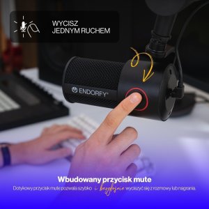 Mikrofon Endorfy Mikrofon Endorfy Solum Studio (EY1B009) + Słuchawki Viro Plus USB 5
