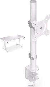 Biurko Endorfy Biurko Endorfy Atlas L Electric Białe 150 cmx78 cm + Uchwyt na monitor Atlas Single Onyx White 26