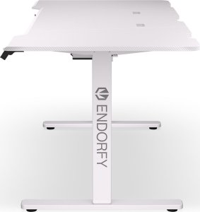 Biurko Endorfy Biurko Endorfy Atlas L Electric Białe 150 cmx78 cm + Uchwyt na monitor Atlas Single Onyx White 30