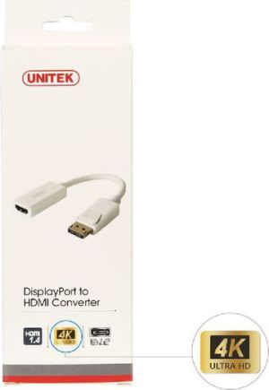 Adapter AV Unitek DisplayPort - HDMI biały (Y-6332) 2
