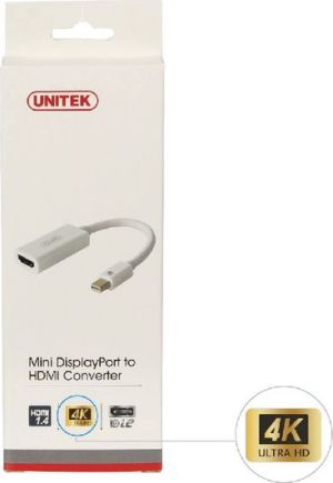 Adapter AV Unitek DisplayPort Mini - HDMI biały (Y-6331) 2