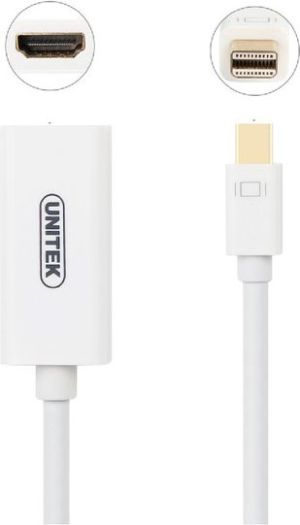 Adapter AV Unitek DisplayPort Mini - HDMI biały (Y-6331) 3