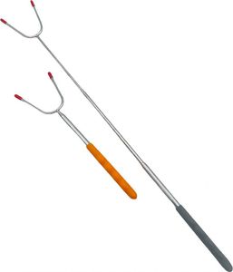 Alpenburg WIDELEC KIJ TELESKOPOWY DO OGNISKA PIECZENIA KIEŁBASEK 4 szt. 2