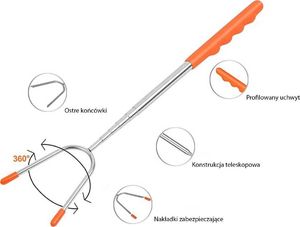 Alpenburg WIDELEC KIJ TELESKOPOWY DO OGNISKA PIECZENIA KIEŁBASEK 4 szt. 3
