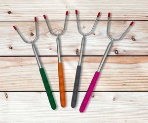 Alpenburg WIDELEC KIJ TELESKOPOWY DO OGNISKA PIECZENIA KIEŁBASEK 4 szt. 6