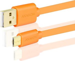 Kabel USB Axagon HQ Kabel Micro USB <-> USB A, pomarańczowy, 1 m (BUMM-AM10QO) 1