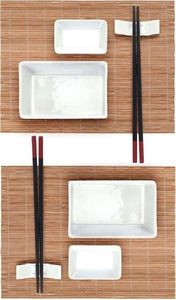 EXCELLENT HOUSWARE ZESTAW DO SERWOWANIA SUSHI dla 2 osób 12 elementów 2