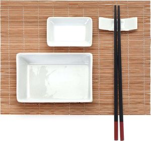 EXCELLENT HOUSWARE ZESTAW DO SERWOWANIA SUSHI dla 2 osób 12 elementów 6