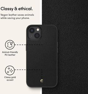 Spigen Etui Spigen Cyrill Leather Brick Apple iPhone 13 Black 4