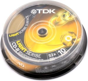 TDK CD-R/10/Cake 700MB 52x LightScribe 1