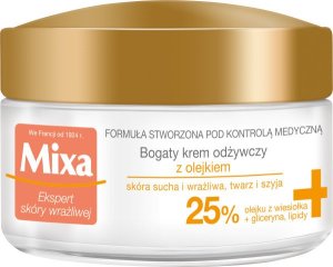 Mixa Krem odżywczy z olejkiem 25% do cery suchej i wrażliwej, 50ml 1