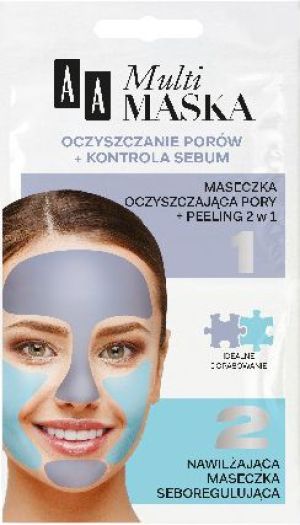 AA Multi Maska Maseczka na twarz oczyszczanie porów + kontrola sebum 2x5ml 1