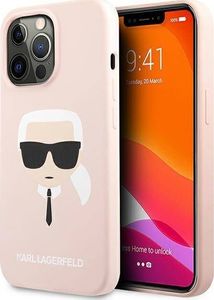 Karl Lagerfeld Etui Karl Lagerfeld KLHCP13LSLKHLP Apple iPhone 13 Pro jasnoróżowy/light pink hardcase Silicone Karl`s Head 1