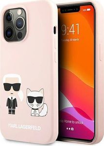 Karl Lagerfeld Etui Karl Lagerfeld KLHCP13LSSKCI Apple iPhone 13 Pro hardcase jasno różowy/light pink Silicone Karl & Choupette 1