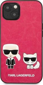 Karl Lagerfeld Etui Karl Lagerfeld KLHCP13SPCUSKCP Apple iPhone 13 mini fuksja/fushia hardcase Ikonik Karl & Choupette 3