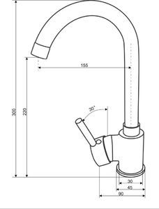 Bateria kuchenna Brenor Algea stojąca czarna nakrapiana 2