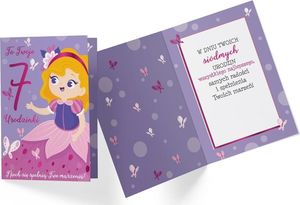 KUKARTKA Karnet PR-329 Urodziny 7 dziewczynka 1