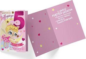 KUKARTKA Karnet PR-325 Urodziny 5 dziewczynka 1