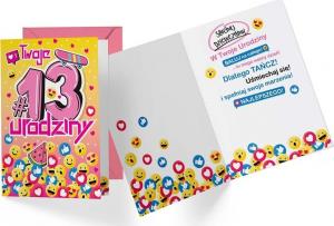 KUKARTKA Karnet PR-335 Urodziny 13 dziewczynka 1
