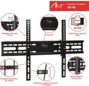 Art Uchwyt ścienny AR-48 26'' - 60'' 3
