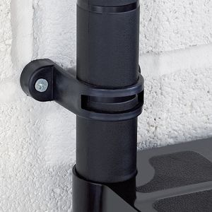 vidaXL Regał 4-poziomowy, czarny, 244x30,5x130 cm, plastikowy 3