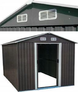 Hecht HECHT 8x8 PLUS DOMEK NARZEDZIOWY OGRODOWY NA NARZĘDZIA CIEMNOSZARY WIATA MEBLE OGRODOWE 260 x 258 cm - EWIMAX - HECHT 5