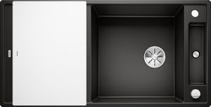 Zlewozmywak Blanco Axia III XL 6 S Silgranit czarny z korkiem automatycznym InFino, deska szklana (525857) 1