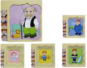 Brimarex Puzzle drewniane warstwowe z postaciami BRIMAREX - 1573650 1