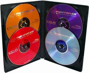 Esperanza Box Czarny 14 mm 100 szt. na 4 DVD (5905784764078) 2