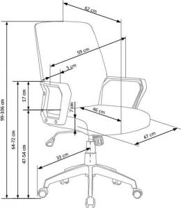 Krzesło biurowe Halmar Spin 2 Beżowe 8