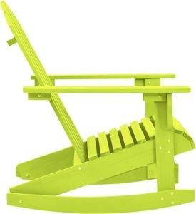 vidaXL Ogrodowy fotel bujany Adirondack, lite drewno jodłowe, zielone 3