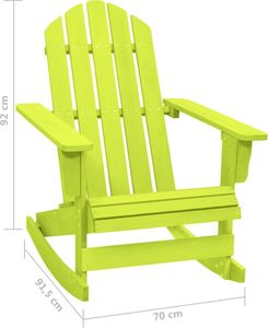 vidaXL Ogrodowy fotel bujany Adirondack, lite drewno jodłowe, zielone 6