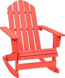 vidaXL Ogrodowy fotel bujany Adirondack, lite drewno jodłowe, czerwone 1