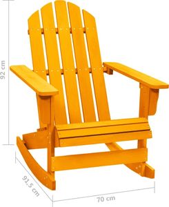 vidaXL Ogrodowy fotel bujany Adirondack, drewno jodłowe, pomarańczowe 6