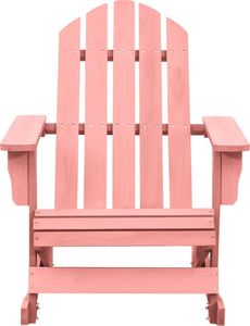 vidaXL Ogrodowy fotel bujany Adirondack, lite drewno jodłowe, różowy 2