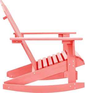 vidaXL Ogrodowy fotel bujany Adirondack, lite drewno jodłowe, różowy 3