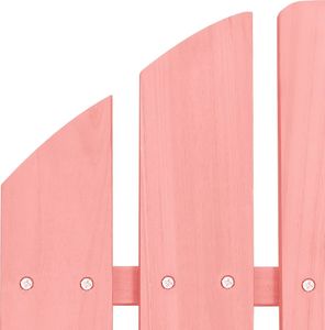 vidaXL Ogrodowy fotel bujany Adirondack, lite drewno jodłowe, różowy 5