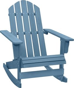 vidaXL Ogrodowy fotel bujany Adirondack, drewno jodłowe, niebieskie 1