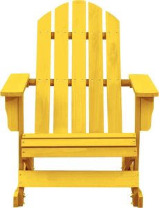 vidaXL Ogrodowy fotel bujany Adirondack, lite drewno jodłowe, żółte 2