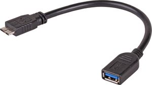 Adapter USB Akyga microUSB 3.0 - USB Czarny  (AK-AD-30) 1