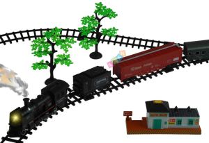 Lean Sport Duża Kolejka Rail King z Dymem Światło + Wagony 2