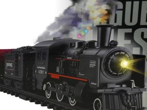 Lean Sport Duża Kolejka Rail King z Dymem Światło + Wagony 4