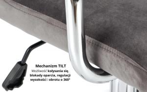 Krzesło biurowe Halmar Gonzo 4 Popielate 6