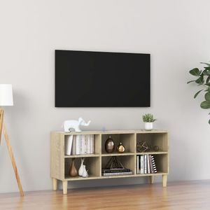 vidaXL Szafka TV z drewnianymi nóżkami, dąb sonoma, 103,5 x 30 x 50 cm 1