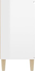 vidaXL Szafka na wysoki połysk, biała, 103,5x35x70 cm, płyta wiórowa 6