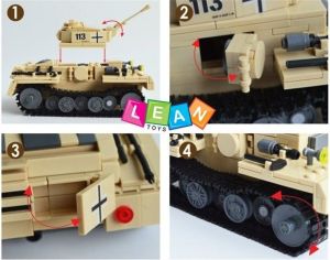 Lean Sport Klocki KAZI ogromny czołg 548EL militarny pustynny 2