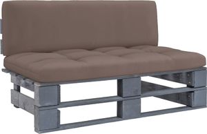 vidaXL Ogrodowa sofa środkowa z palet, szara, drewno sosnowe 1