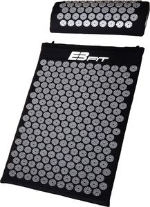 Eb Fit Mata do akupresury i masażu z poduszką 67x42x2cm, czarny 2